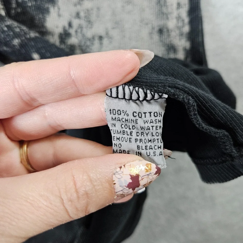 Salvage Womens VTG Y2k Affliction Style Grunge Thrashed Scoop Neck Tank Top Sz L - Picture 8 of 8